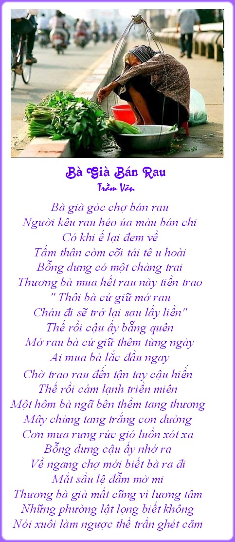 Bà già bán rau