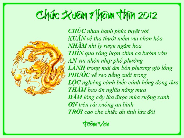 Chúc Xuân Nhâm Thìn